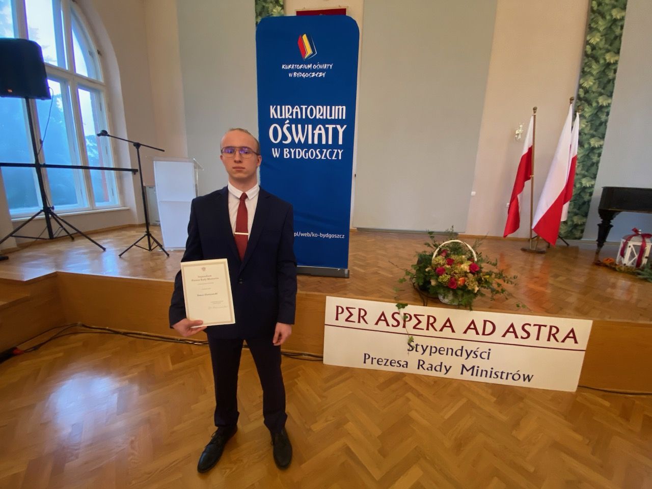 Tomasz Daroszewski otrzymał stypendium Prezesa Rady Ministrów